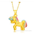 Princess Pony 24K Solid Gold Necklace